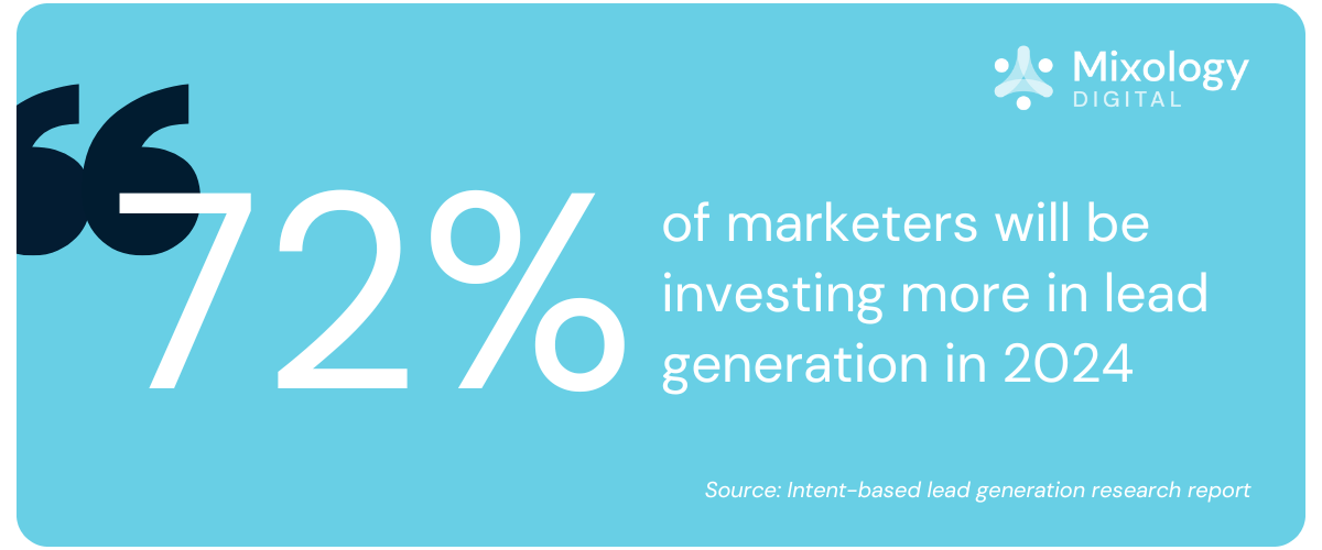 72% of marketers will be investing more in lead generation in 2024