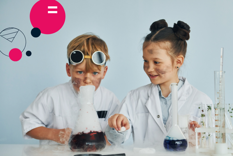 Scientists looking at data results