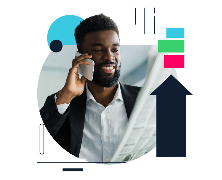 Circular - man on phone with paper