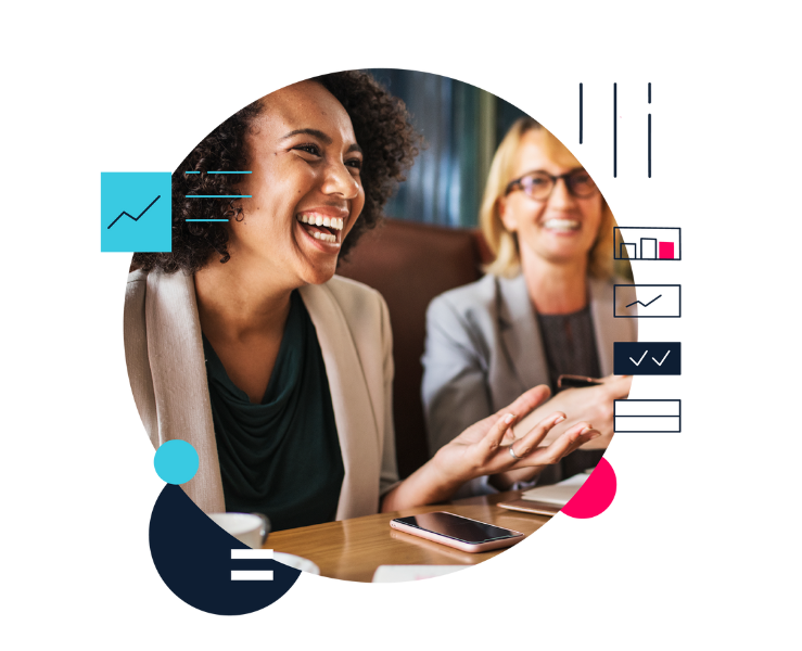 Circular - meeting laughs