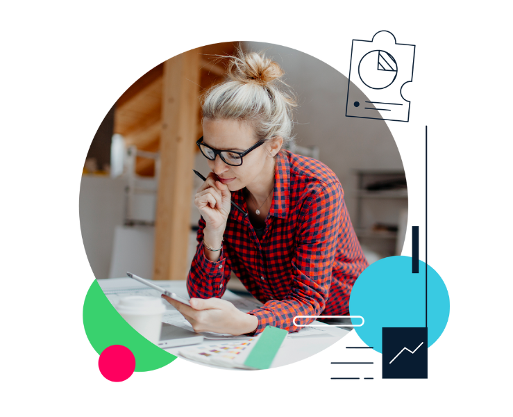 Circular - woman planning