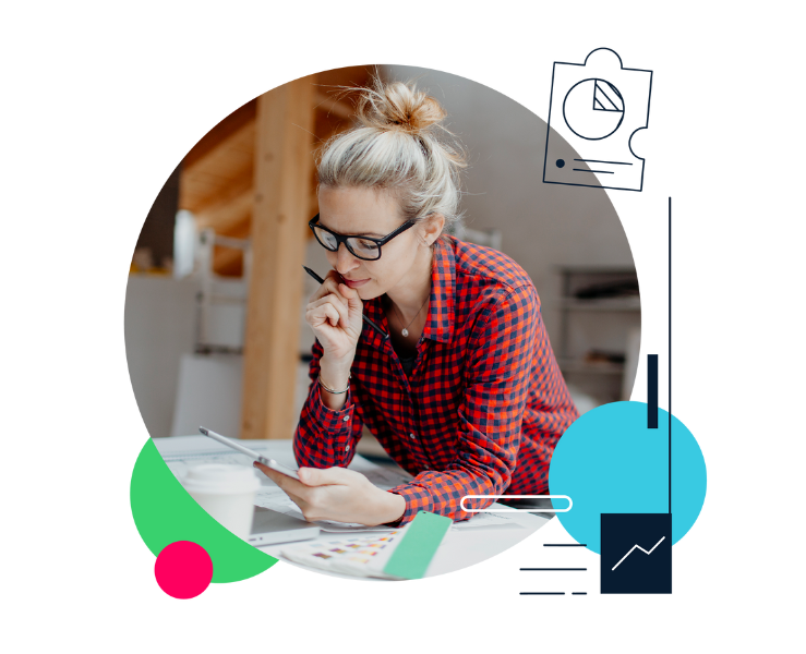 Circular - woman planning