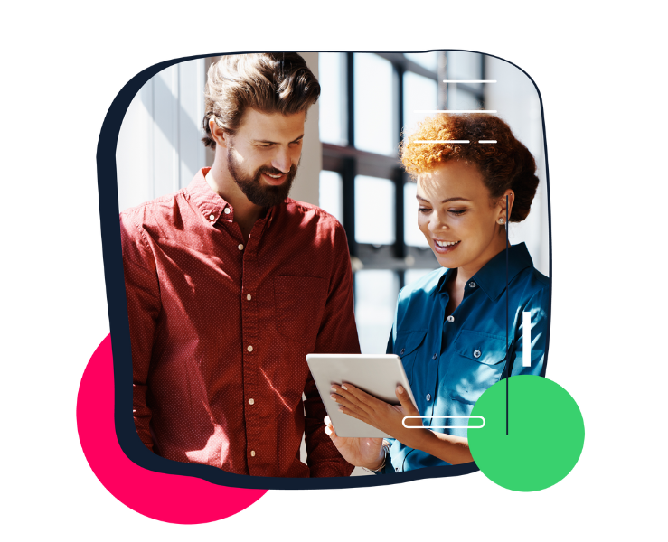 Hero - colleagues looking at tablet